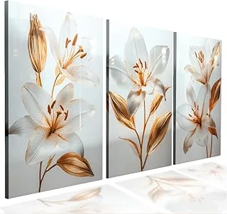 Kit 3 Quadro Decorativo Tulipa Lírio Flor