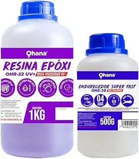 Resina Epóxi Super Fast Baixa Viscosidade Uv+ Kit 1,5Kg