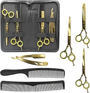 Kit Barbeiro Cabeleireiro Dourado