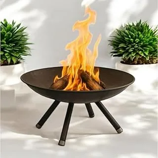 Lareira A Lenha Portátil Aço Rústico 37Cm