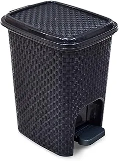 Lixeira Rattan Preta Arqplast