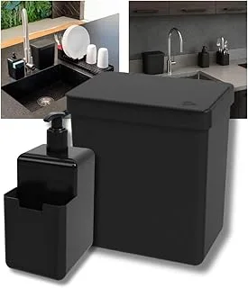 Kit Lixeira de Pia 2,5L + Porta Detergente