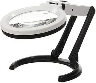 Lupa de Mesa Bancada 10 LEDs