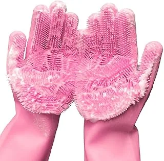 Luva Escova Nano Magnética Rosa