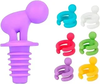 Kit 6 Marcadores + Tampa de Vinho