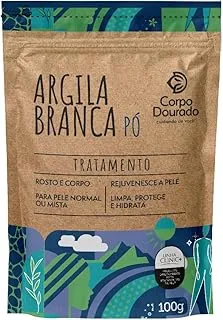 Corpo Dourado Argila Branca em Pó