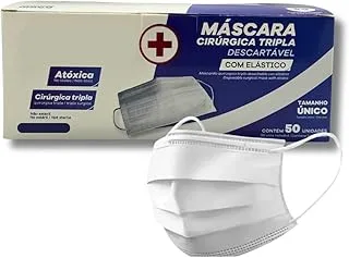 Máscara Descartável Tripla Branca