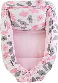 Ninho Bebê Redutor Ajustável Nuvem Rosa