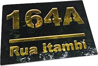 Placa Comercial Dourada Personalizada