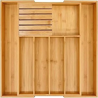 Porta Talheres de Bambu Ajustável Premium