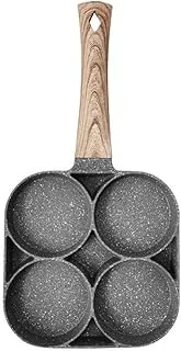 Frigideira 4 Furos Antiaderente Cabo Madeira