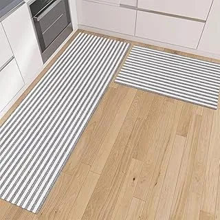 Kit 2 Peças Listrado Algodão Cru