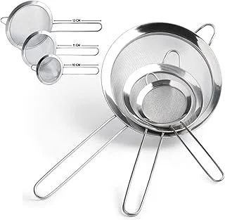 Jogo 3 Peneiras Aço Inox Luxo