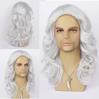 Peruca Longa Branca Cosplay