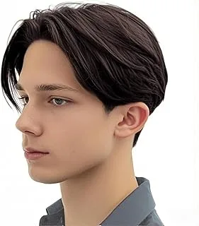 Peruca Marrom Curta Parte Média