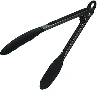 Pegador de Silicone Inox 25cm Preto