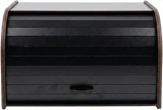 Porta Pão MDF Preto Roll Top