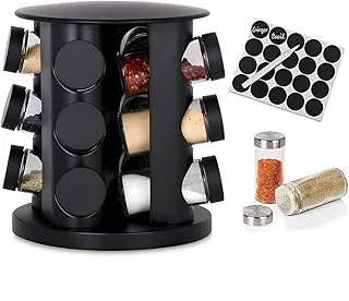 Porta Tempero Mantimentos Black Inox