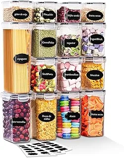 Kit 15 Potes Plástico Organizador