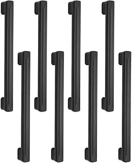 Kit 8 Puxadores Steep Preto Fosco