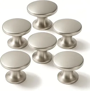 Kit 6 Puxadores Ponto Níquel