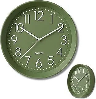 Relógio Silencioso Verde Oliva