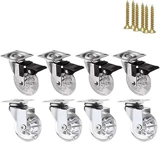 Kit 8 Rodízios 35mm Base Cromada