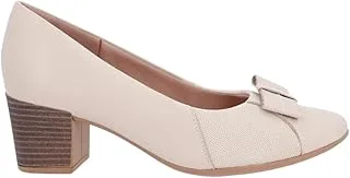 Usaflex Scarpin Couro Salto Bloco