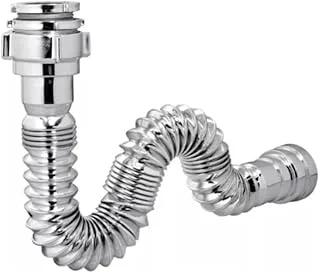 Sifão Sanfonado Flexível Cromado