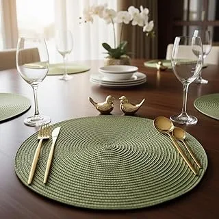 Jogo Americano Redondo Verde Oliva