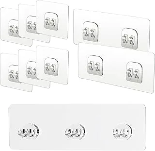 Kit 9 Suportes Adesivos Transparentes