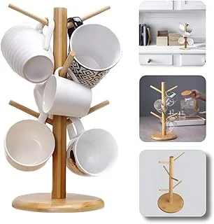 Porta Xícaras Bambu Vertical