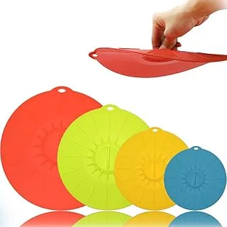 Kit 4 Tampas De Silicone Sucção Cobre Alimentos