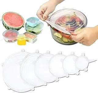 Kit 6 Peças Tampas Silicone Universal Reutilizáveis