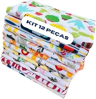 Kit 12 Panos Felpudo Premium