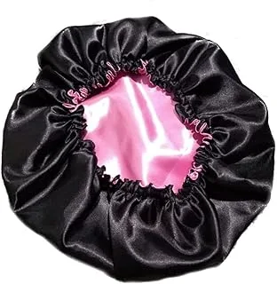 Touca Dupla Face Preta Com Rosa