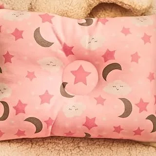 Travesseiro Recém-Nascido Rosa Estrelado