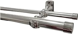 Kit Varão Duplo Metalizado 2 Metros