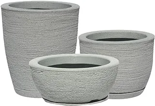 Kit 3 Vasos Decorativo De Planta Em Polietileno